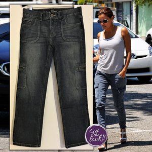 SIMPLY VERA Straight Leg Cargo Petite Jeans  |  6P